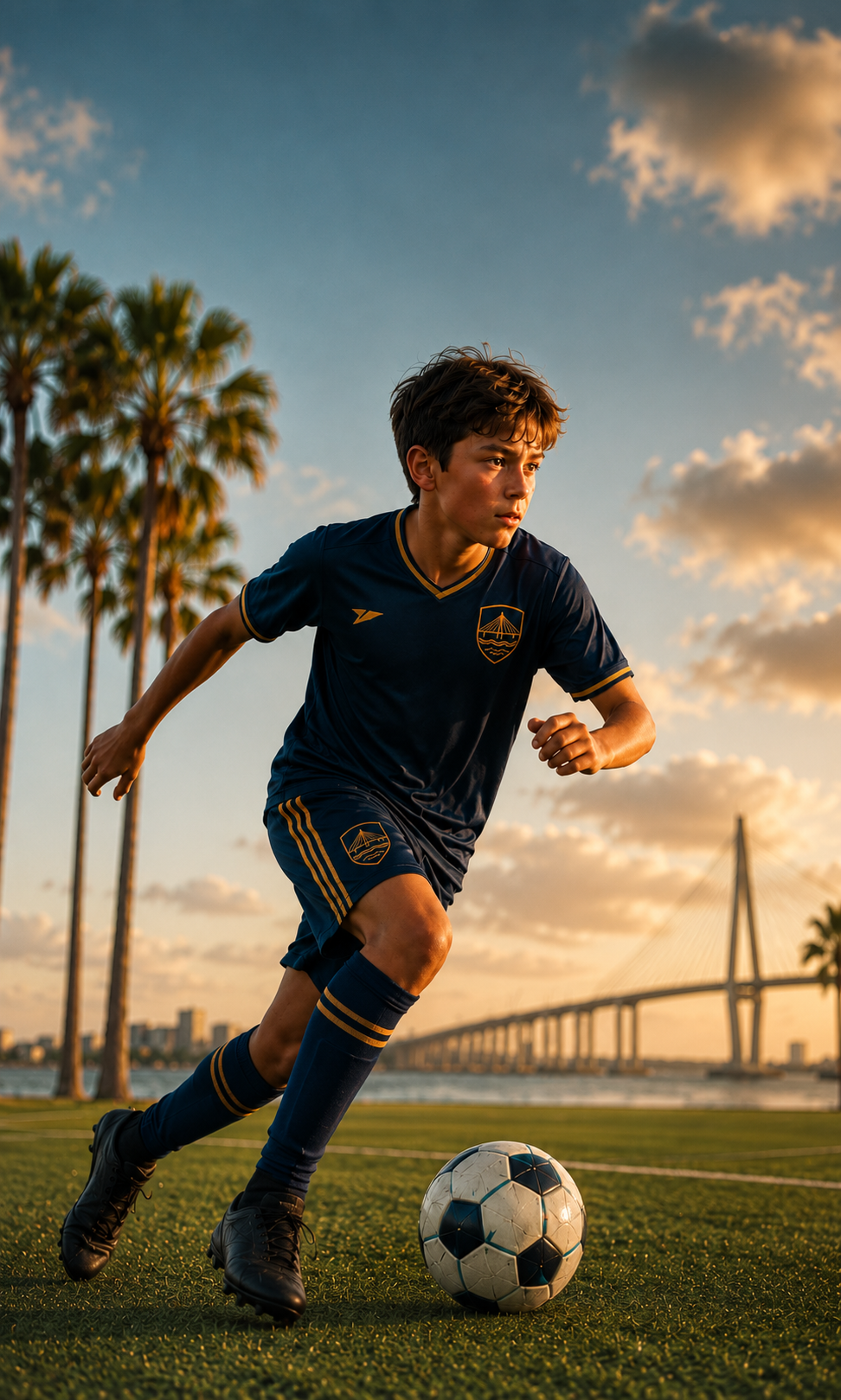 Bayshore FC youth player training in Wesley Chapel
